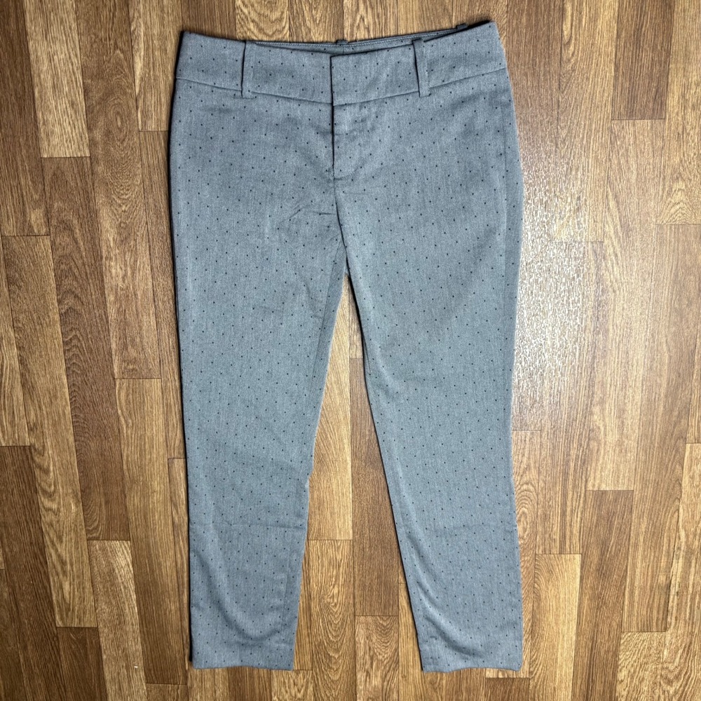 Calvin Klein Gray Polka Dot Ankle Pants Career Business Casual Women's‎
